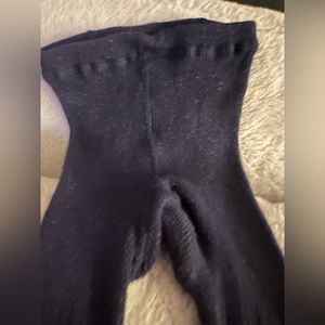 Crew Cuts navy sparkle knit tights, size 5 girls